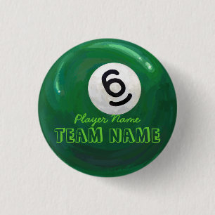 6 Ball 1 Inch Round Button