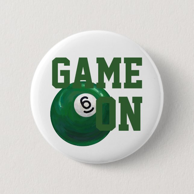 6 Ball 2 Inch Round Button (Front)