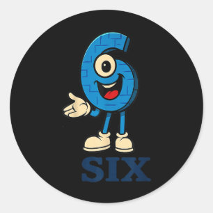 6 Brainrot 67 Six Seven 6 7 Meme Custome Classic Round Sticker