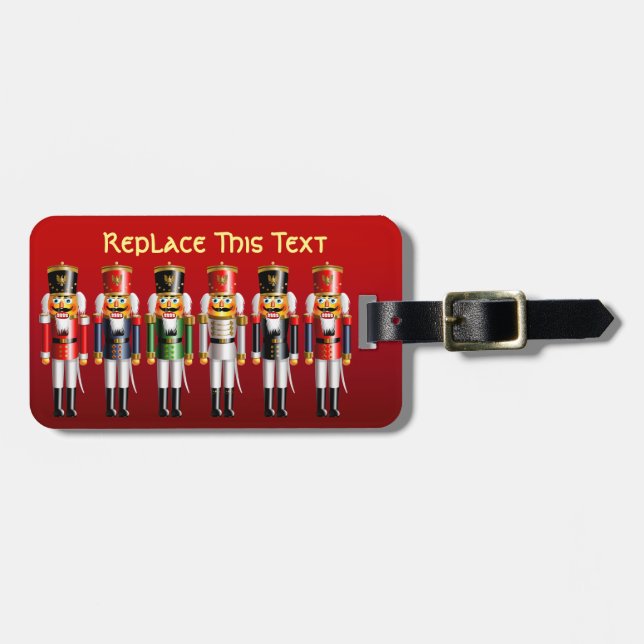 6 Christmas Nutcrackers Luggage Tag (Front Horizontal)