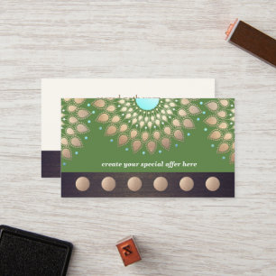 6 Class Punch Loyalty Yoga Gold Lotus Card