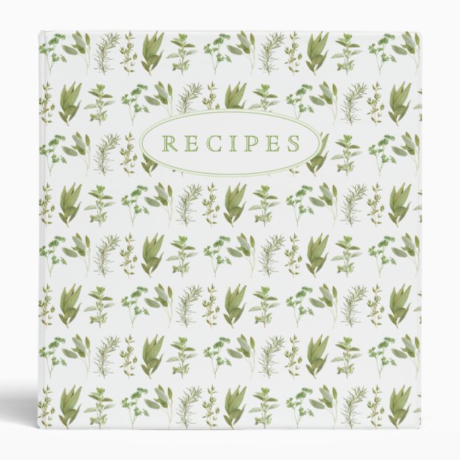 6 Classeur de livre de recettes HERBS FRAIS (Devant)