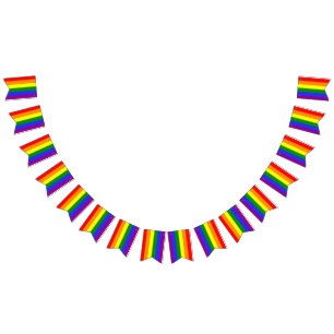 6-Color Pride Flag Bunting Banner LGBT Party