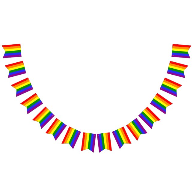 6-Colour Pride Flag Bunting Banner LGBT Party (All)