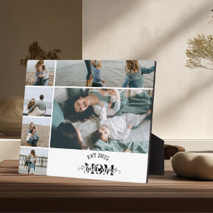6 Custom Photo Collage Best Mom Ever  Plaque