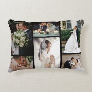 6 Custom Photo Collage Favourite Moments Accent Pillow