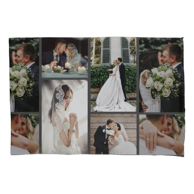 6 Custom Photo Collage Favourite Moments Pillowcase (Front)