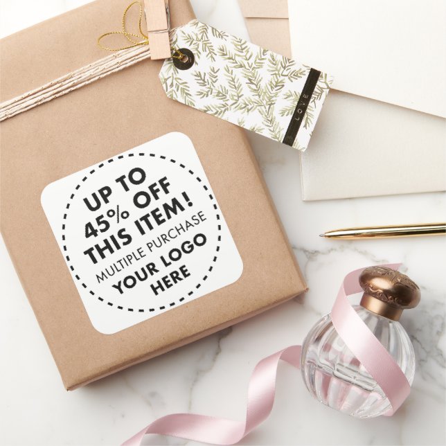 6 Custom Square Stickers 45% OFF Bulk Buy Discount (Gifting)