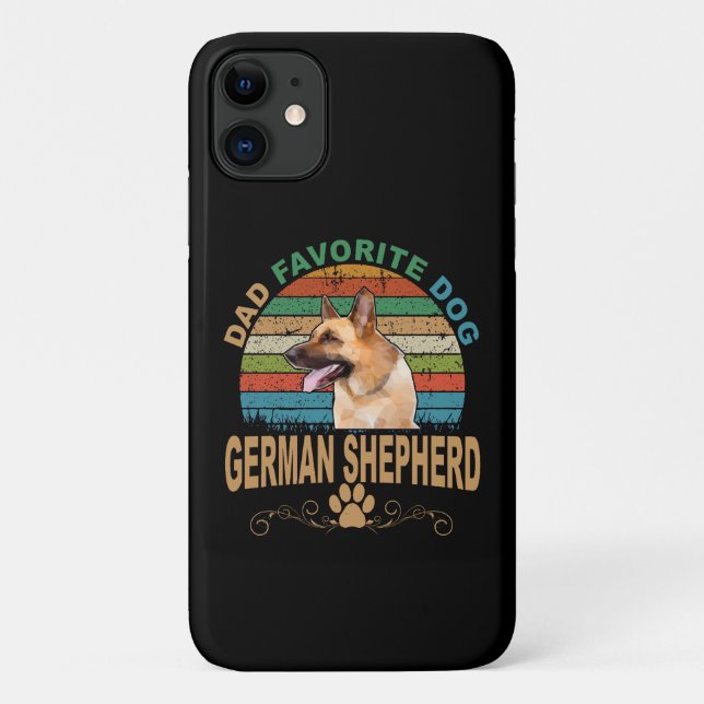 6 Dad Favourite Dog German Shepherd Case-Mate iPhone Case (Back)