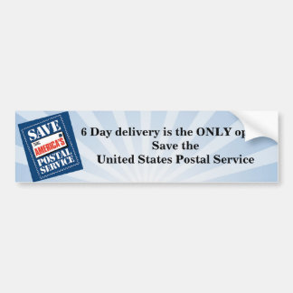 6 day delivery bumper sticker