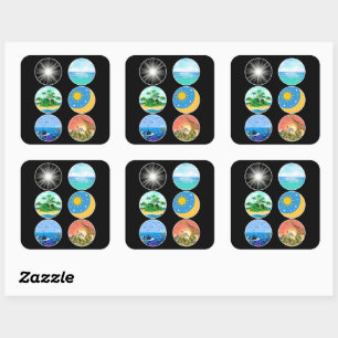 6 Days of Creation – Genesis 1-2 School Teacher Square Sticker