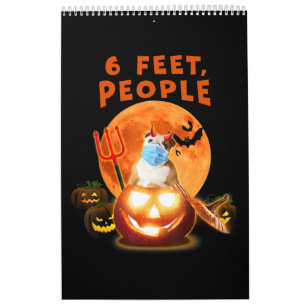 6 Feet People Bulldog Dog With Mask Halloween Gift Calendar