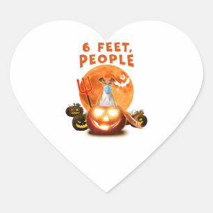 6 Feet, People Italian Greyhound Dog With Mask Heart Sticker