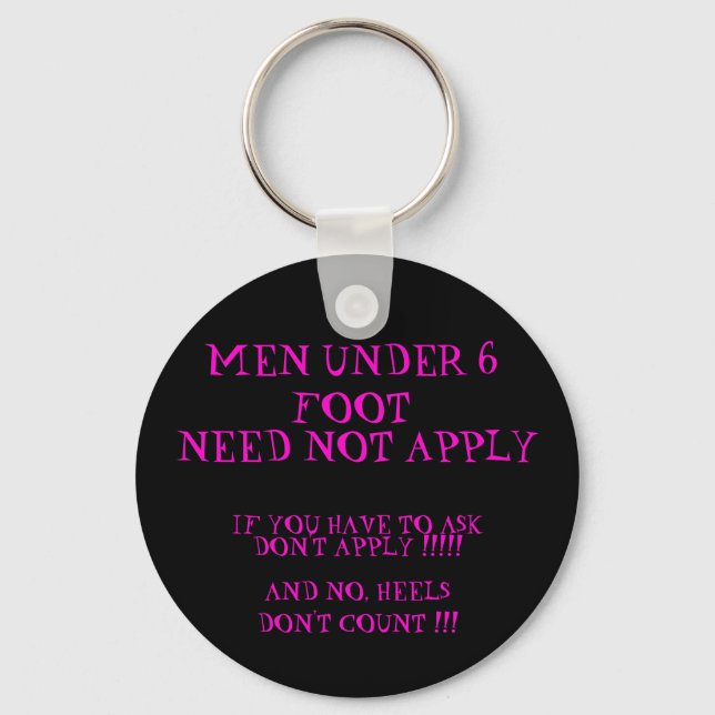6 foot men Keychain - Customized (Front)