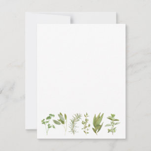6 FRESH HERBS 4.25x5.5 Blank Flat Card