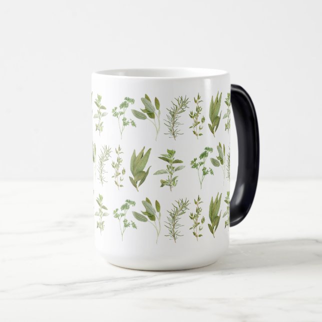 6 FRESH HERBS Tall Magic Morphing Mug (all-over) (Front Right)