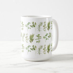 6 FRESH HERBS Tall White Mug (all-over)