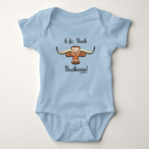 6 Ft. Back Buckaroo, Longhorn Steer Baby Bodysuit