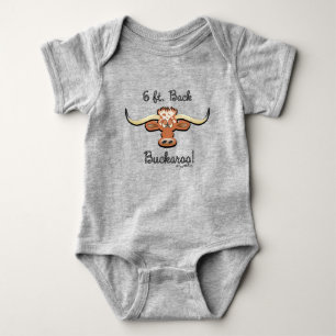6 Ft. Back Buckaroo, Longhorn Steer Baby Bodysuit