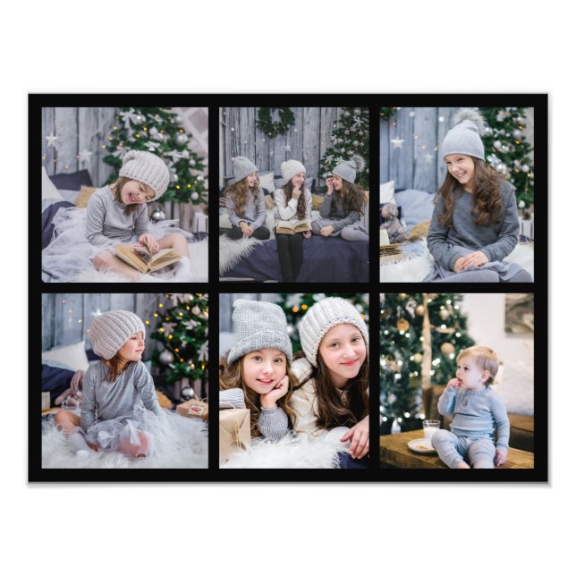 6 Galerie Photo Grille Affichage Noir Prêt Au Cadr (Devant)