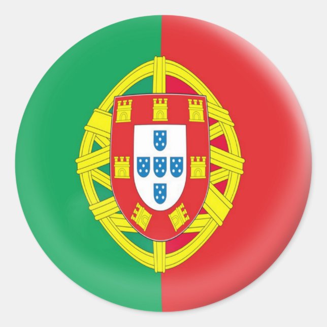 6 gros autocollants Portugal drapeau portugais (Devant)