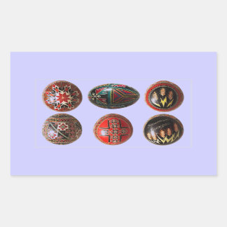 6 Hand Painted Ukrainian Easter Eggs Sticker