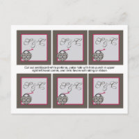 6 Heart Lock Wedding Favour Tags