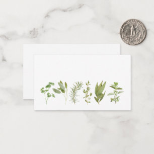 6 HERBES FRAÎCHES 3.5x2 Carte à note plate