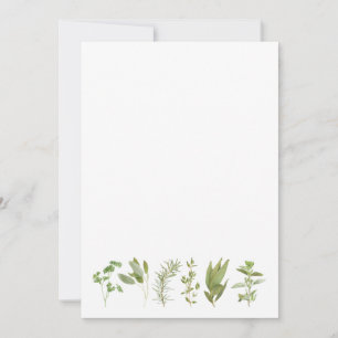 6 HERBES FRESH 5x7 Carte Plate Vierge
