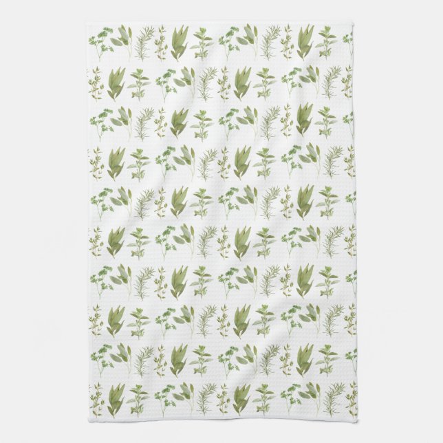 6 HERBS FRAIS Serviette de cuisine (tout) (Vertical)