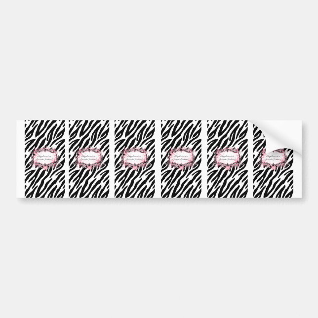 6 Hershey's Miniature Label Girly Butterfly Zebra (Front)