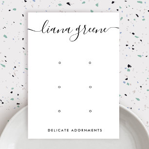 6 Hole, Three Earring Set Display Business Card