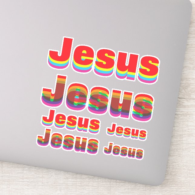 6 Jesus name (2 designs, 3 sizes) Rainbow Offset (Detail)
