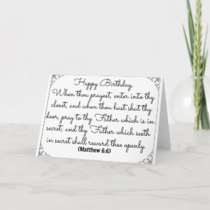 6 juin Bible carte d'anniversaire avec vers Matthe