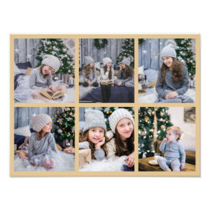 6 Kids Photo Shoot Gallery Display Beige Print