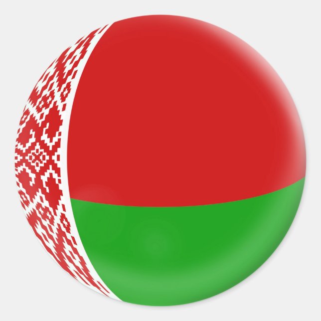6 large stickers Belarus flag (Front)
