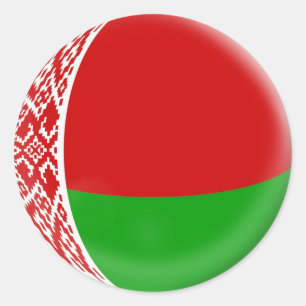 6 large stickers Belarus flag