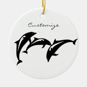 6 Leaping Porpoises Thunder_Cove Ceramic Ornament