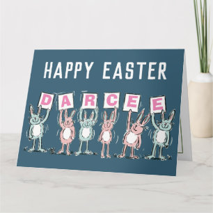 6 Letter Name Happy Easter Card