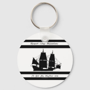 6 mayflower descendants keychain