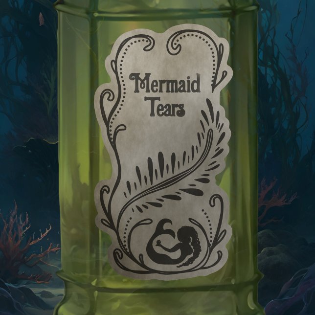 6 Mermaid Tears Potion Bottle Labels (Creator Uploaded)