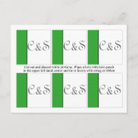 6 Modern Chevron Neon Green/Grey Favour Tags