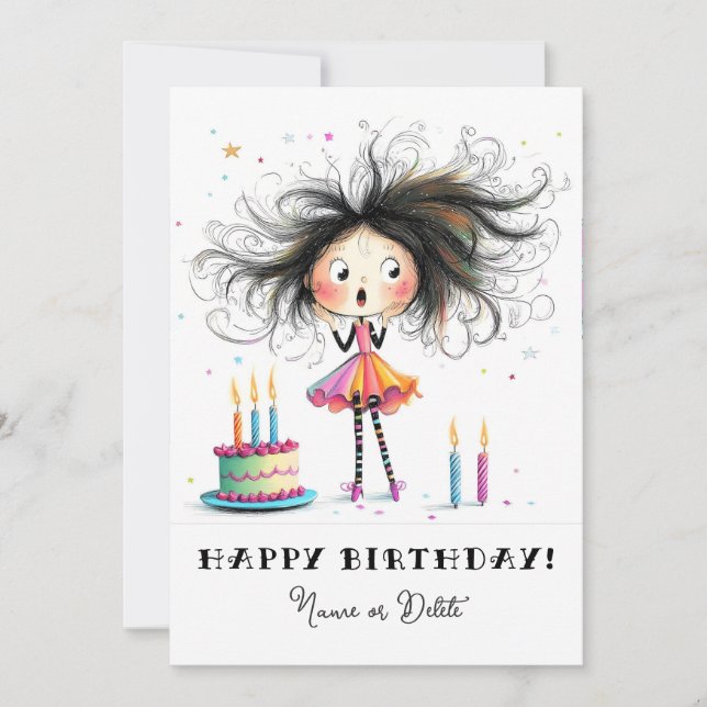 * 6 NOM DE LA PHOTO Carte Anniversaire Personnalis (Devant)