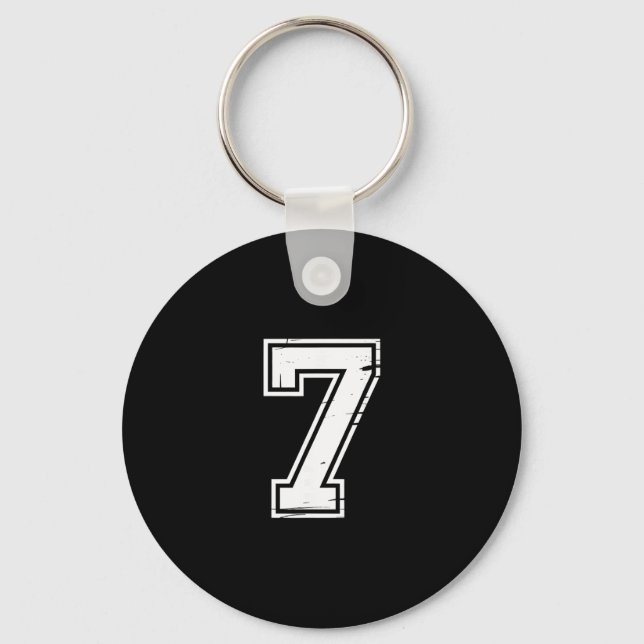 6 Number 67 Six Seven Meme  Keychain (Front)