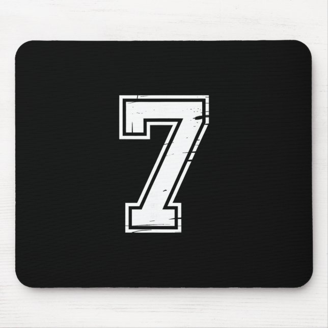 6 Number 67 Six Seven Meme  Mouse Pad (Front)