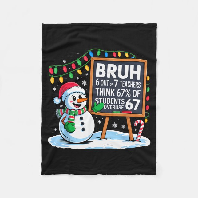 6 Out Of 7 Teachers Think 67% Of Students Overuse  Fleece Blanket (Front)