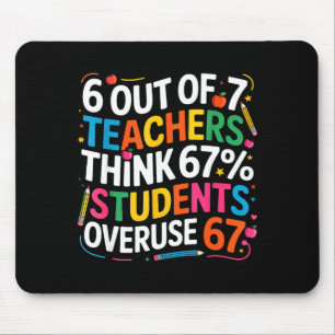 6 Out Of 7 Teachers Think 67% Of Students Overuse  Mouse Pad