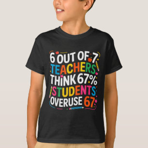 6 Out Of 7 Teachers Think 67% Of Students Overuse  T-Shirt