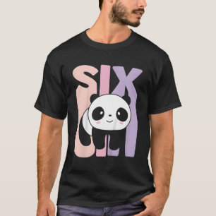 6 Panda 6Th B-Day T-Shirt