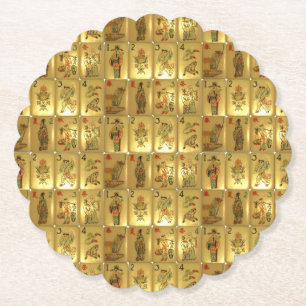 6 paper coasters – Multi-tiled Flowers & Seasons